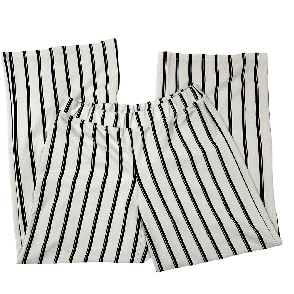 Cato white and black striped dress pants for women size medium